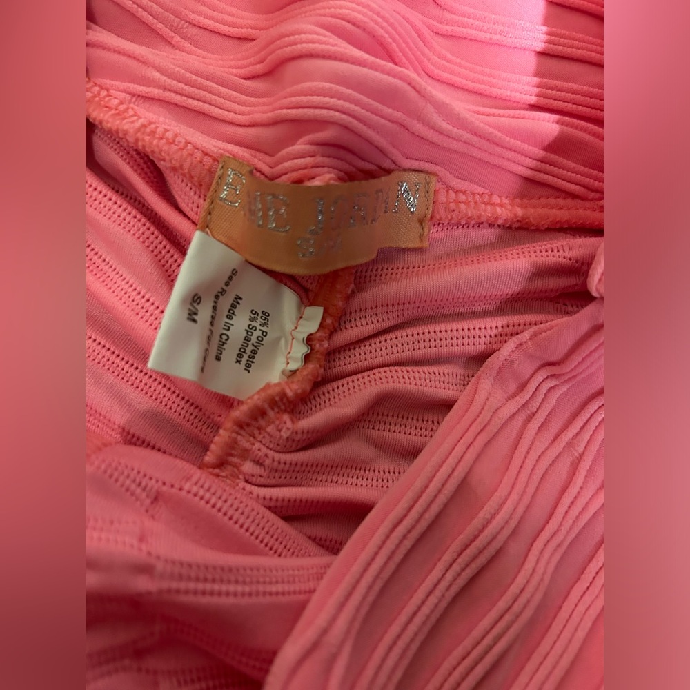Pink Ribbed Ruched Leggings S/M - Picture 4 of 4